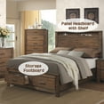 thumbnail image 1 of Newboti Furniture Merrilee Oak Finish Queen Bed W/Storage 19611, 1 of 7