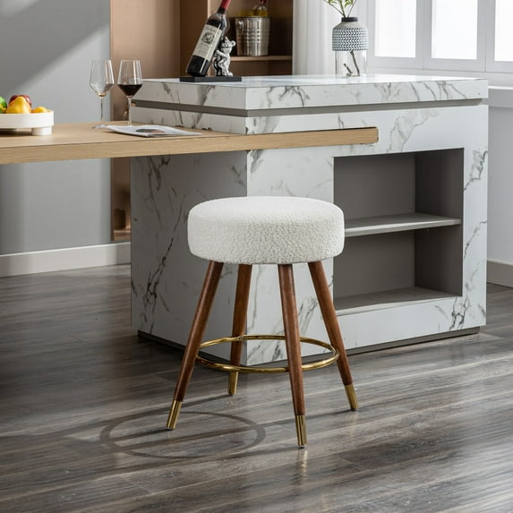 Newboti Furniture MoMo Boucle Upholstered Counter Height Stool, 360° Swivel BN.1654