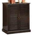 thumbnail image 1 of Newboti Furniture Modern Transitional Design 1pc Shoe Cabinet Espresso Finish Adjustable Shelves Louver Design Doors Home Furniture Shoe Rack 08341, 1 of 8