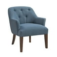 thumbnail image 1 of Newboti Furniture Modern Tufted Back Accent Chair Sturdy Plywood Frame Living Room Furniture 1pc Blue Fabric Upholstered Armchair 69159, 1 of 8
