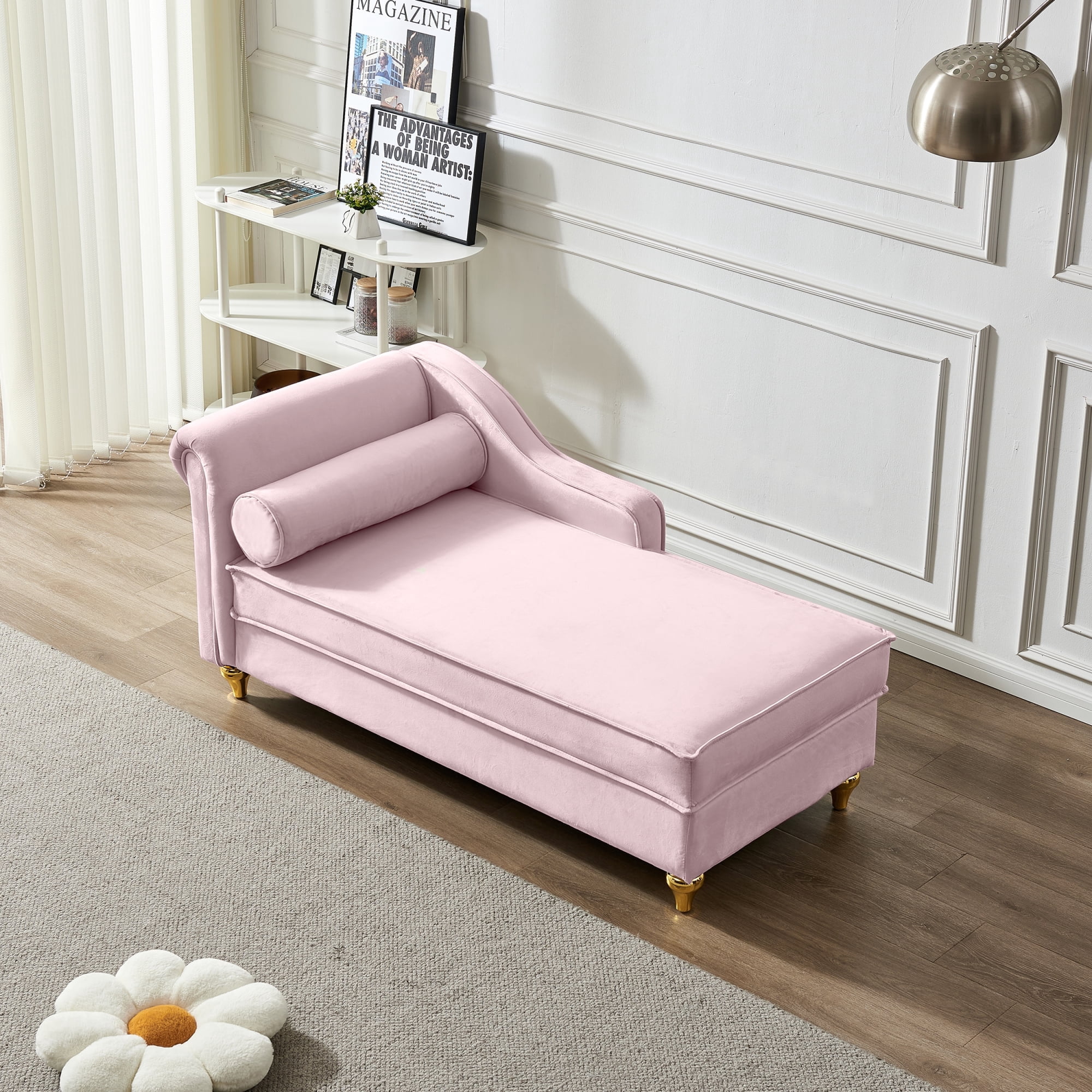 Newboti Furniture Modern Upholstery Chaise Lounge Chair with Storage ...