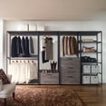 thumbnail image 1 of Newboti Furniture Monica Wood and Metal Walk-in Closet with Five Shelves in Rustic Gray 17350, 1 of 4