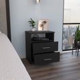 thumbnail image 1 of Newboti Furniture Nightstand Olivenza, Two Drawers, Black Wengue Finish 42451, 1 of 8