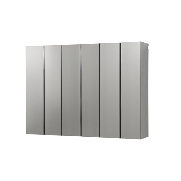 Newboti Furniture Nova Series 96 in. W x 72 in. H x 20 in. D Metallic Grey Garage Cabinet Set D (3-Piece) 17497