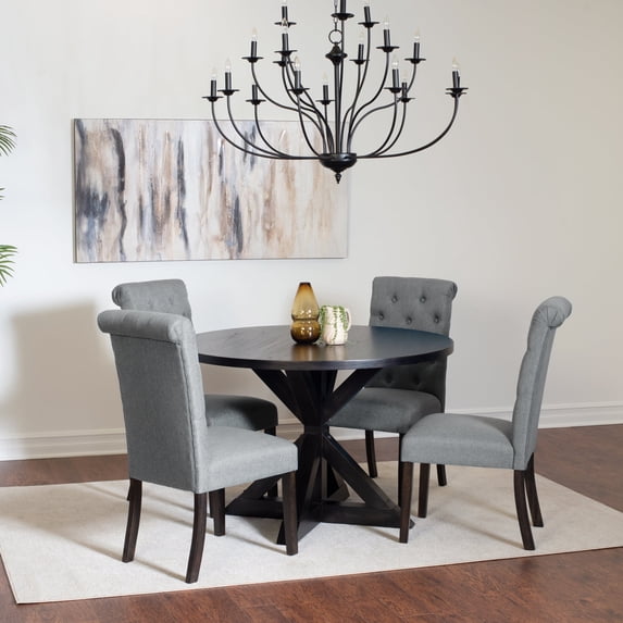 Newboti Furniture Nylander 5-piece Dining Set, Cross-Buck Dining Table with 4 Stylish Chairs 75862