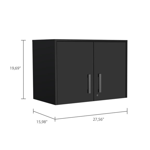 Newboti Furniture Penny Storage Cabinet, Wall Cabinet Double Door, Three Internal Shelves 48668
