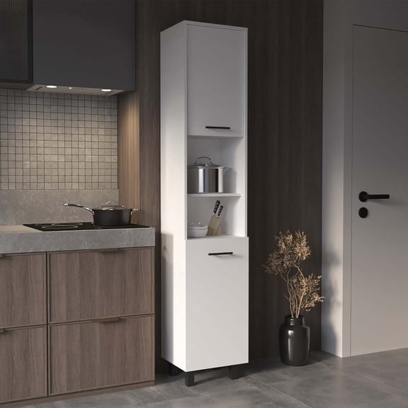 Newboti Furniture Thorndike 2-Shelf Rectangle Pantry Cabinet White BN.3675