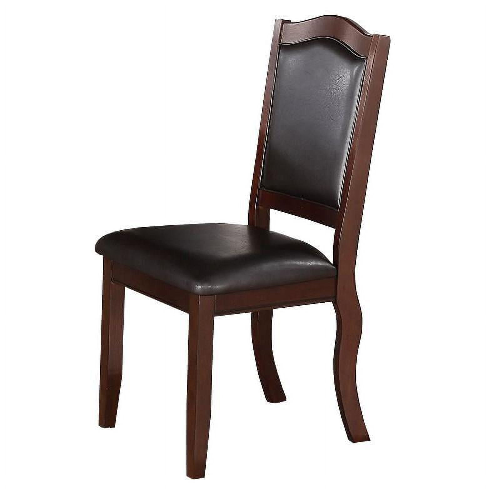Newboti Furniture Traditional Formal Set of 2 Chairs Dark Brown Espresso Dining Seatings Cushion Chair 29965