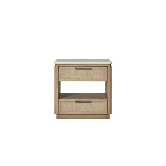 Newboti Furniture Two Drawer Nightstand with Rope Drawer Fronts BN.6951