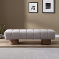thumbnail image 1 of Newboti Furniture Upholstered Dining Bench For Dining Room, No-Assembly End Of Bed Entryway Bench Ottoman For Bedroom Living Room, Light Gray Fabric Stool Top Wood Leg 300 Lbs Weight Capacity 25205, 1 of 12