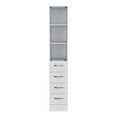 thumbnail image 1 of Newboti Furniture Vanguard Linen Cabinet, Three Shelves, Four Drawers -White 69507, 1 of 8