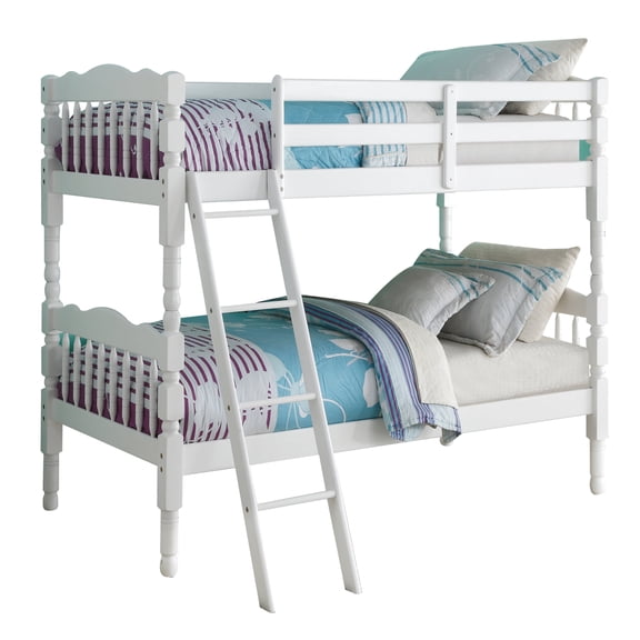 Newboti Furniture White Twin over Twin Bunk Bed 29223