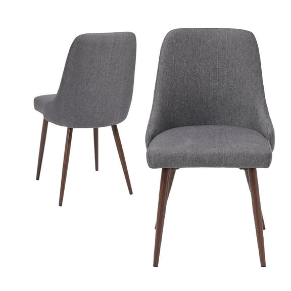 Newboti Oslo Modern Upholstery Side Dining Chair Set of 2, Grey 369415450217045