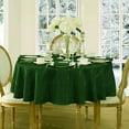 thumbnail image 1 of Newbridge Hunter Green Elegance Plaid 70 inch Round Fabric Dining Room Party Tablecloth, 1 of 3