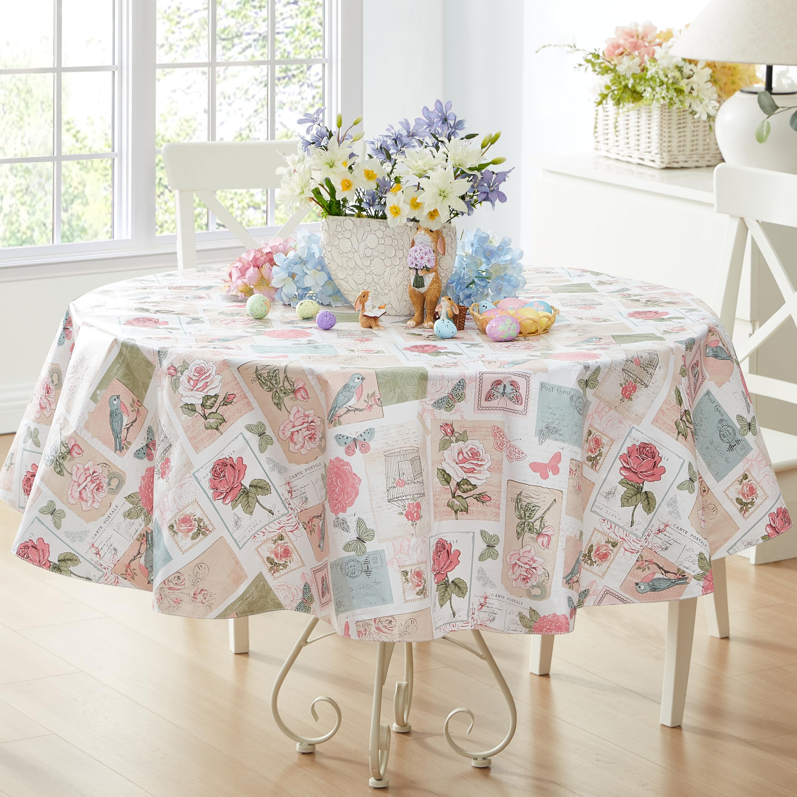 Newbridge Bella Easter Rose and Bird Postcard Print Flannel Backed ...