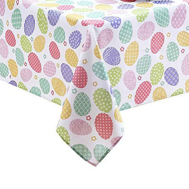 Newbridge Colored Easter Egg Spring and Easter Fabric Tablecloth