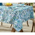 thumbnail image 1 of Newbridge Corfu Mediterranean Blue Paisley 60 X 120 inch Rectangle Fabric Dining Tablecloth, 1 of 9