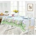 thumbnail image 1 of Newbridge Easter Bunny Meadow Fabric Bordered Tablecloth - Blue Gingham Bunny Rabbit Wrinkle and Stain Resistant Checkered Fabric Spring Tablecloth, 52” x 70” Oblong/Rectangle, 1 of 9