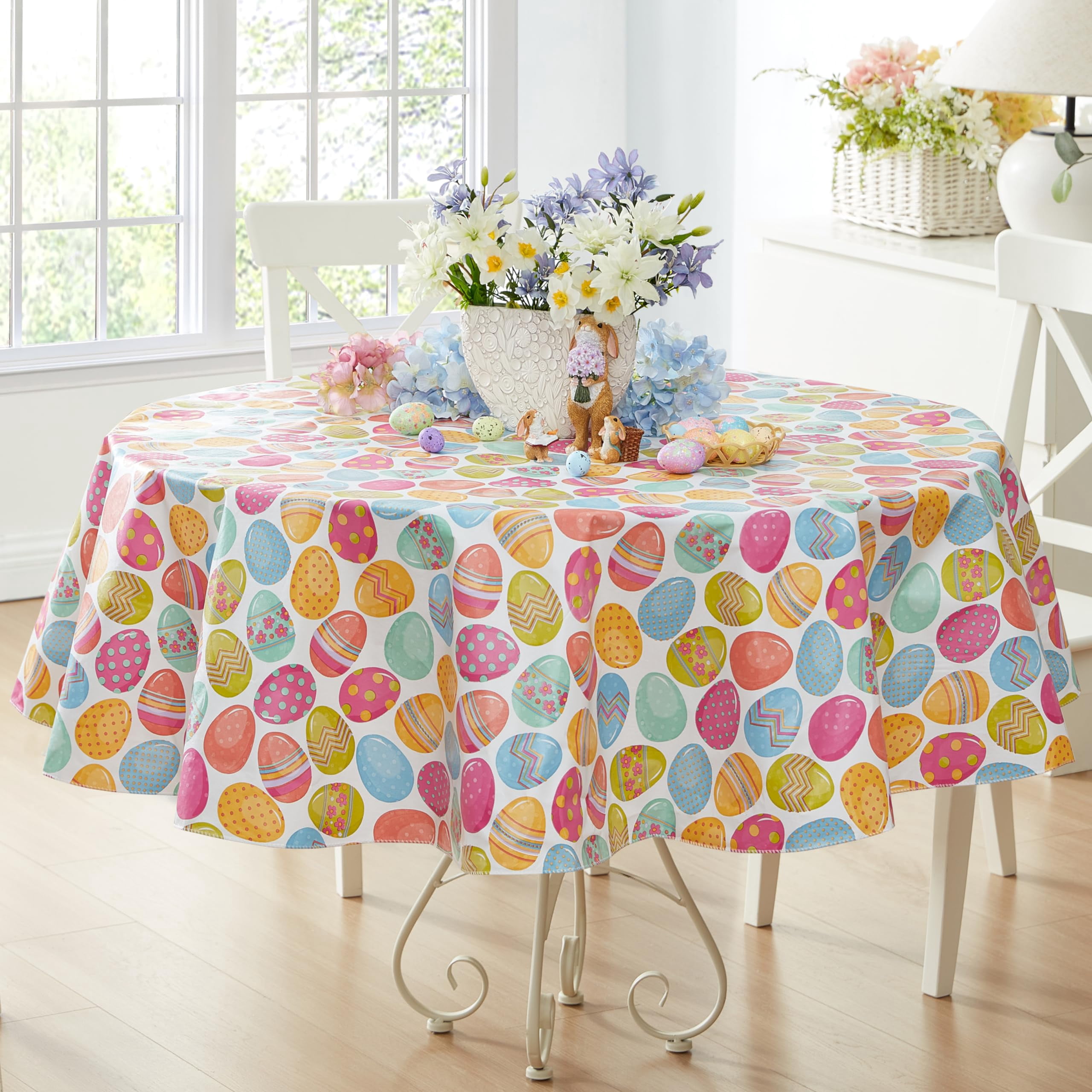 Exploding Cereal Newbridge Easter Egg Color Explosion Vinyl Flannel Backed Tablecloth ...