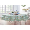 thumbnail image 1 of Newbridge Easter Green Cotton Tail Bunny Vinyl Flannel Backed Spring Tablecloth, 60 x 84 inch Oval, 1 of 6