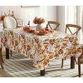 thumbnail image 1 of Newbridge Happy Thanksgiving Turkey 60 x 120 inch Rectangle Vinyl Tablecloth with Flannel Backing, 1 of 8