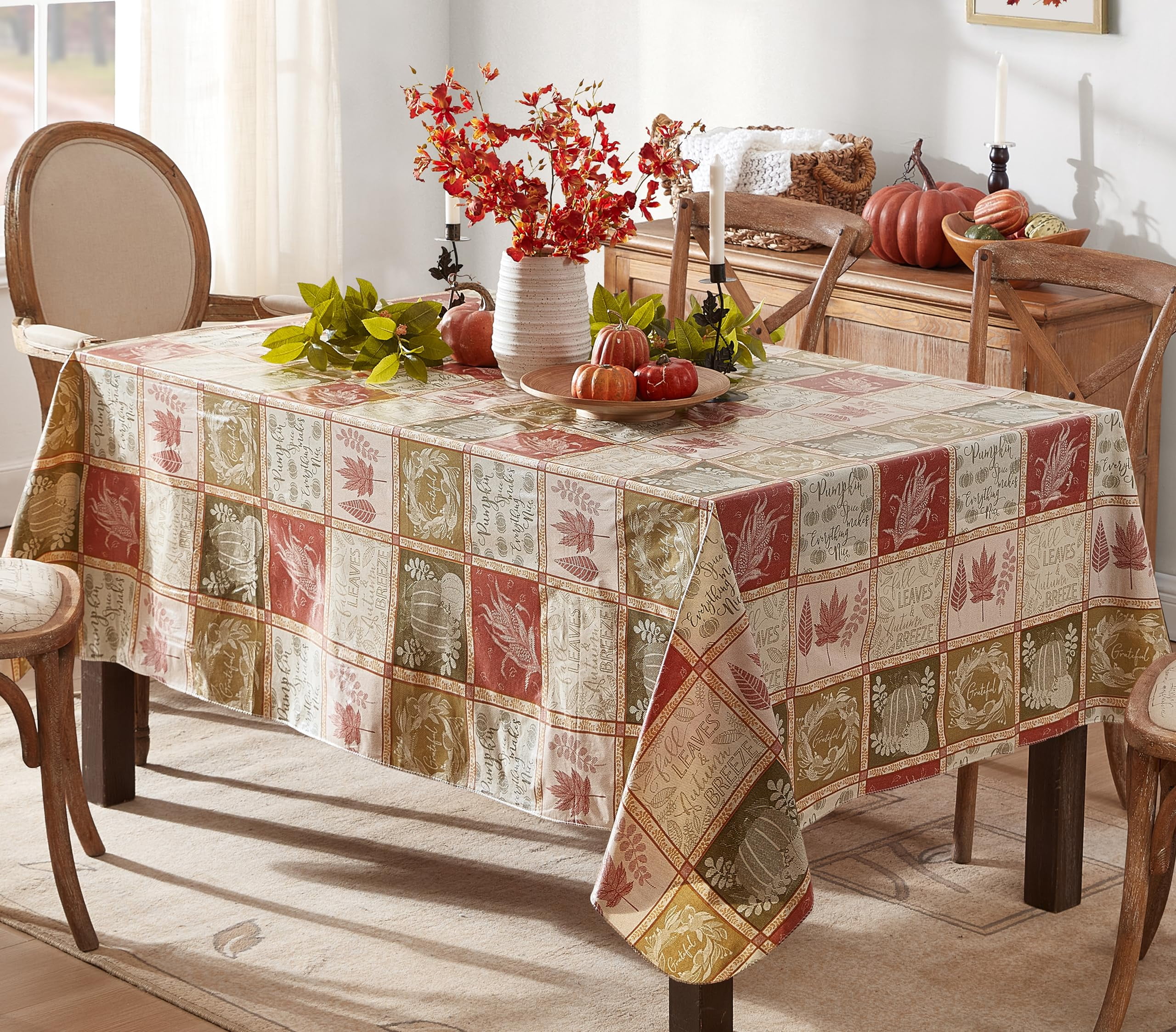 Grateful Season Fall Printed Tablecloth Grateful Season Fall Printed Tablecloth