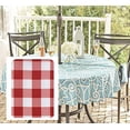thumbnail image 1 of Newbridge Hotel Buffalo Check Indoor/Outdoor Fabric Tablecloth, Buffalo Plaid Restaurant, Hotel Quality - Water Repellent, Stain Resistant Tablecloth, 70" Round Zipper Umbrella Tab, 1 of 3