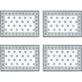 thumbnail image 1 of Newbridge Mykonos Grey Mediterranean Tile Bordered Fabric Placemats - Grey Medallion Print Indoor/Outdoor Stain Resistant, No-Iron Fabric Placemats, Set of 4 Placemats, 1 of 8