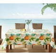 thumbnail image 1 of Newbridge Rectangle Vinyl Flannel Backed Tablecloth, 60 x 120 Inch, Hawaii Tropical Palms and Pineapples, 1 of 9