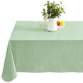 thumbnail image 1 of Newbridge Sage Green Napa Leaf Solid Color 52 x 70 inch Rectangle Vinyl Flannel Backed Tablecloth, 1 of 8