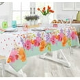 thumbnail image 1 of Newbridge Square Fabric Tablecloth, 52 x 52 inch, Rabbit Garden Flower Fields Border, 1 of 8