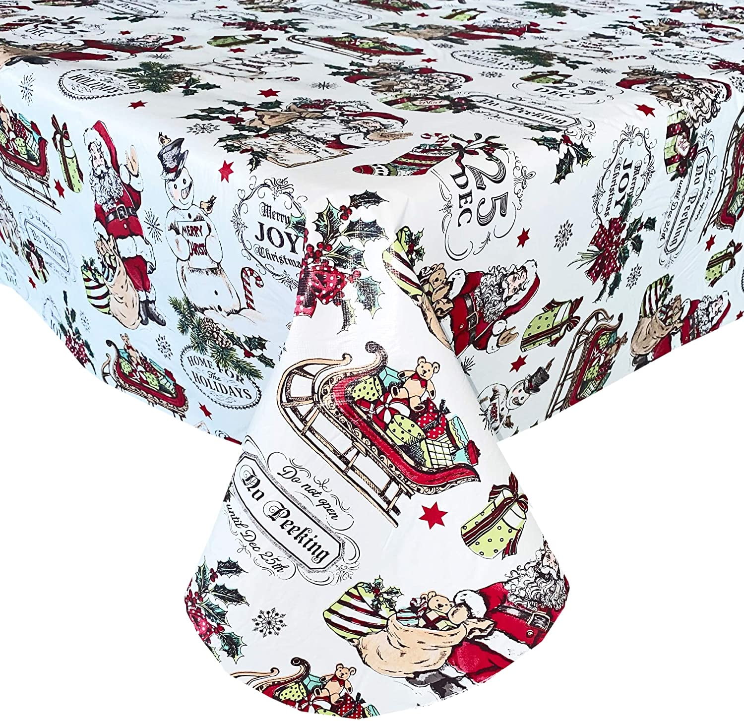 Newbridge Vintage Nostalgia Home for Holidays Print Flannel Back Vinyl