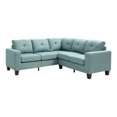thumbnail image 1 of Newbury 82 In. W 2-Piece Polyester Twill L Shape Sectional Sofa In Teal, 1 of 4