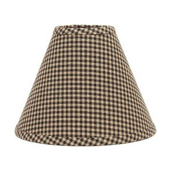 Newbury Gingham Black 12" Bulb Clip Fabric Lamp Shade by Raghu