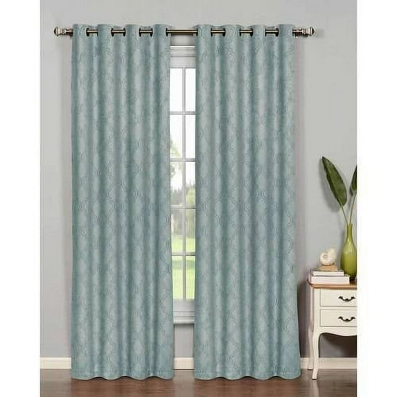 Newbury Lattice Room Darkening Grommet Curtain Panels