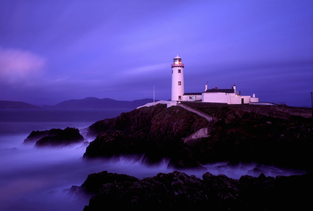 Newcastle Co Down Ireland Lighthouse On A Cliff Canvas Art - The Irish Image Collection Design Pics (36 x 24)
