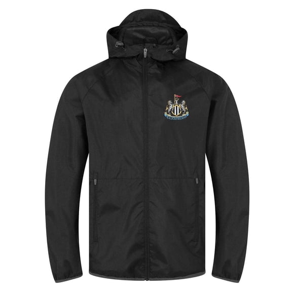 Newcastle United FC Mens Crest Peaked Windbreaker