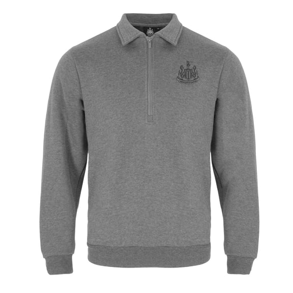 Newcastle United FC Mens Quarter Zip Sweatshirt