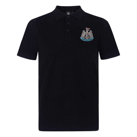 Newcastle United FC Mens Woven Patch Polo Shirt