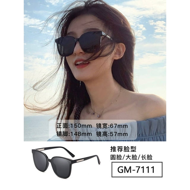 Newce Sunglasses Women‘s Kstyle Large Frame Black Polarized Glasses