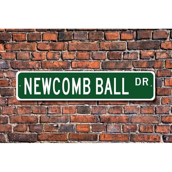 Newcomb Ball Newcomb Ball Sign Newcomb Ball Fan Newcomb Ball Gift Newcomb Ball Player Metal Aluminum Sign - Size: 16 x 4 Inches