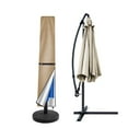 thumbnail image 1 of Neween Patio Umbrella Cover 420D Oxford Fabric Patio Market Umbrella Covers Waterproof with Zip for 6'-9' Offset Umbrella Garden Outdoor Umbrella (Khaki), 1 of 11