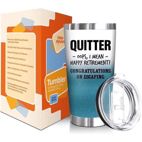Neweleven Funny Retirement Tumbler 20oz – 2026 Gift for Retired Men or Women, Coworkers, Friends – Hilarious Leaving Present, Office Party Decoration