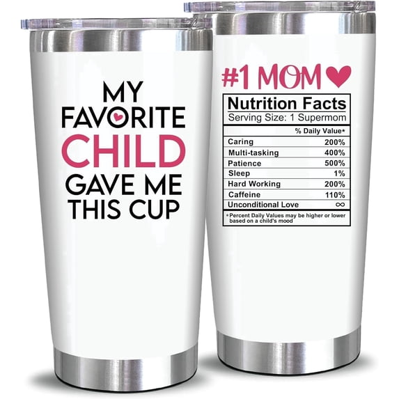 NewEleven, Mother‚Äôs Day Gift for Mom, 20oz Tumbler, Funny Mom Cup ...