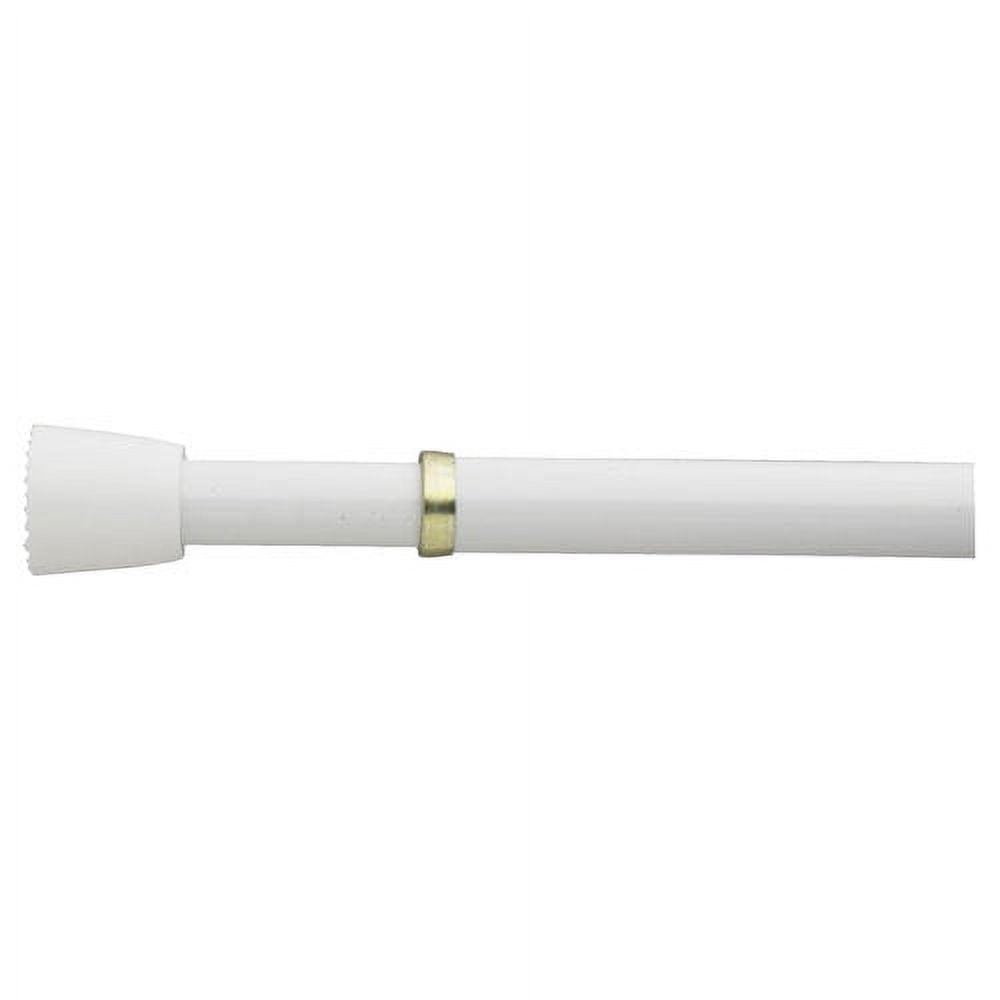 Mainstays Newell White Adjustable Curtain Rod Set, 16\"-28\"