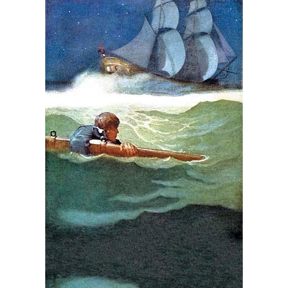 Newell Convers Wyeth (1882 _ 1945), was an American artist and illustrator and a student of Howard Pyle. He illustrated 112 books and did over 3000 paintings. Poster Print by N.C. Wyeth (18 x 24)