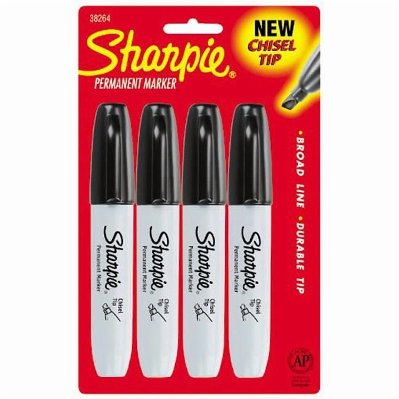 Newell Corporation  Marker Set Sharpie Chisel Blk 4 Ct