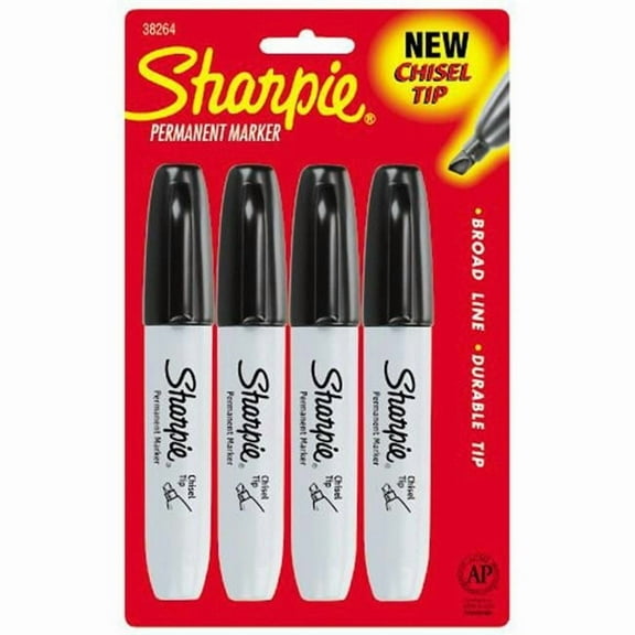Newell Corporation  Marker Set Sharpie Chisel Blk 4 Ct