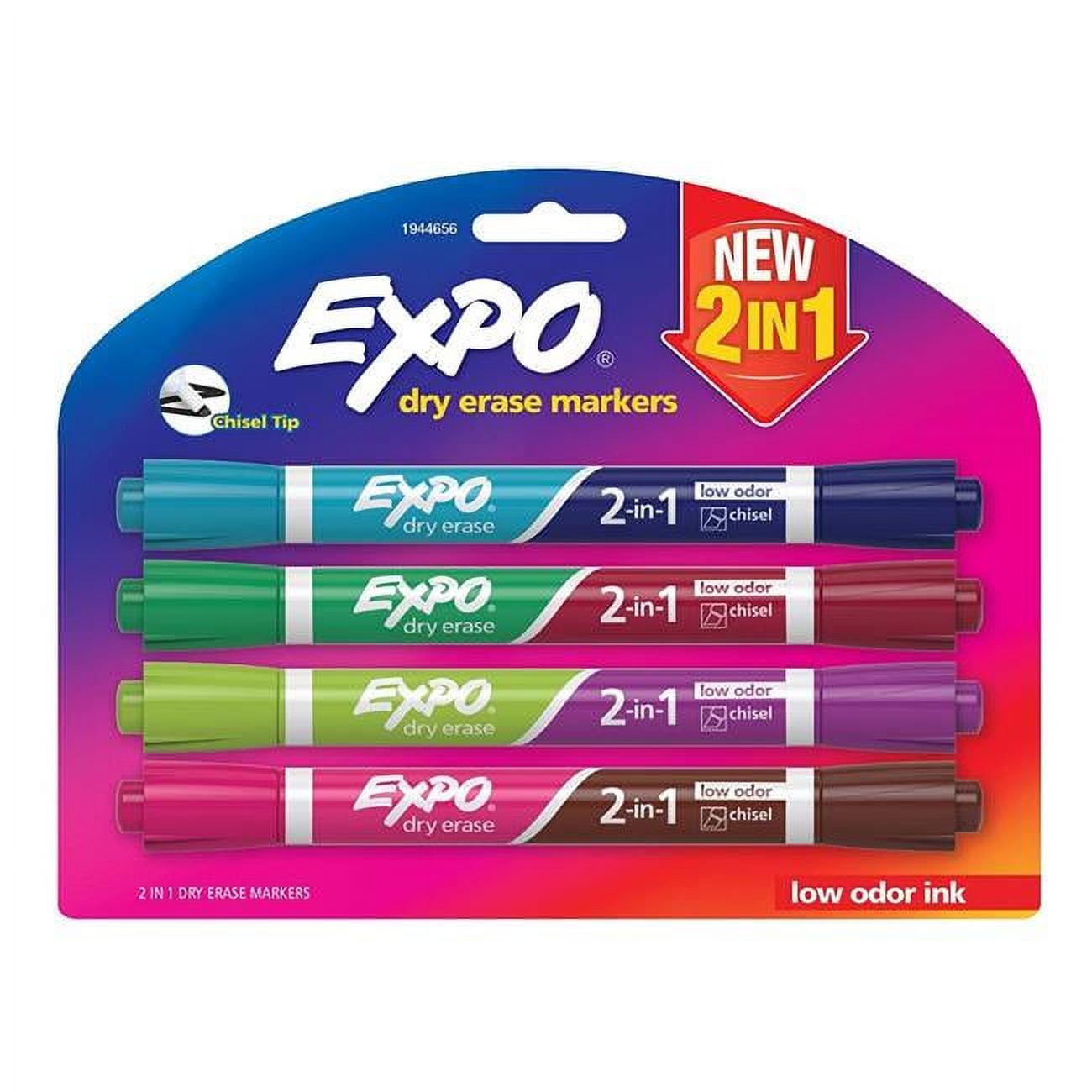 Newell Rubbermaid Office EXPO Dry Erase 2in1 Markers Chisel Tip