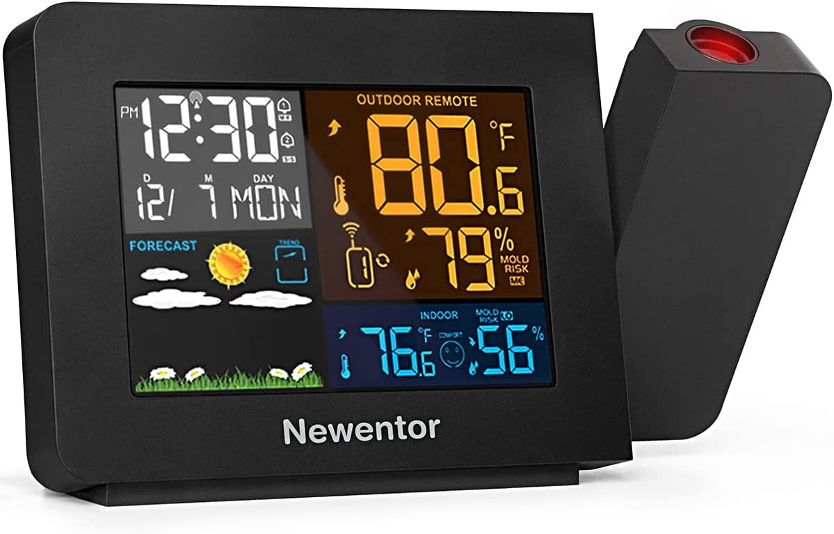 Newentor® Color Home Weather Station Q5 - Wireless Atomic All-In-1